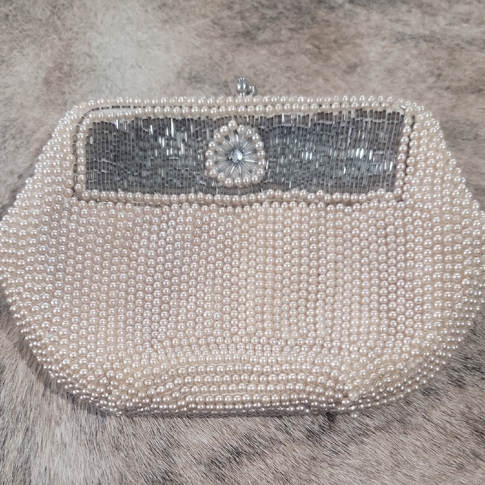Vtg. Sarne of California 1940's Beaded Clutch Purse
